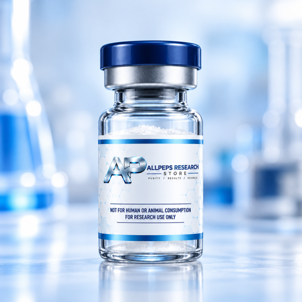 Clinical Research Vial in Blue Laboratory Setting